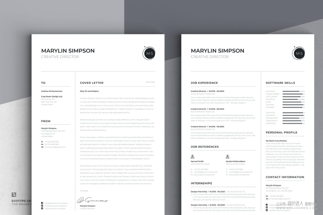 排版时尚的个人简历模板,多种格式请收藏好(图16) 简历表格怎么写_普通简历表格_简历表一般用什么格式