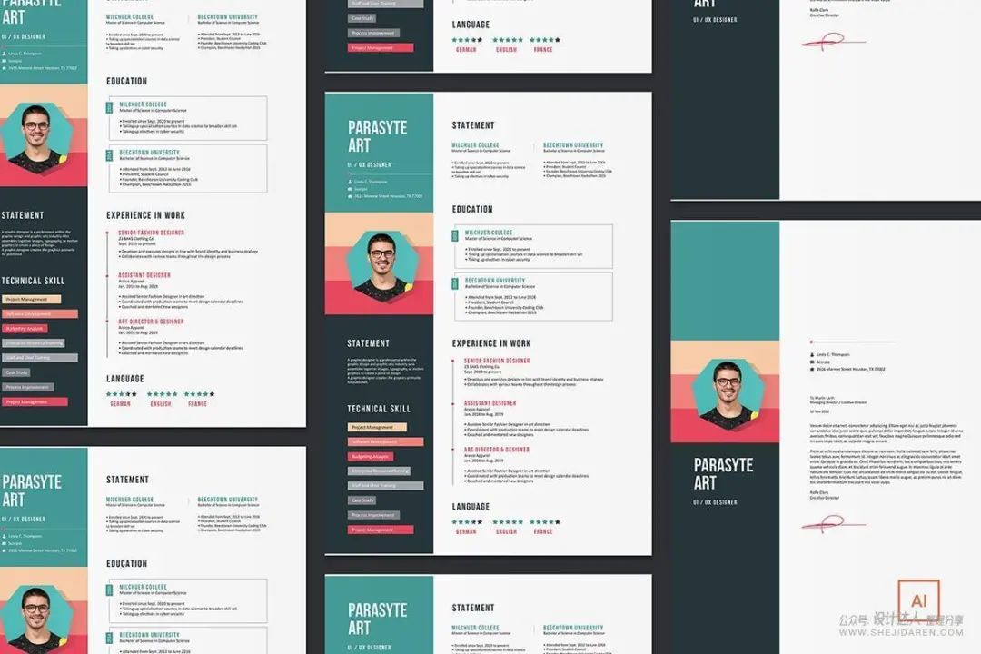 排版时尚的个人简历模板,多种格式请收藏好(图18) 简历表一般用什么格式_普通简历表格_简历表格怎么写