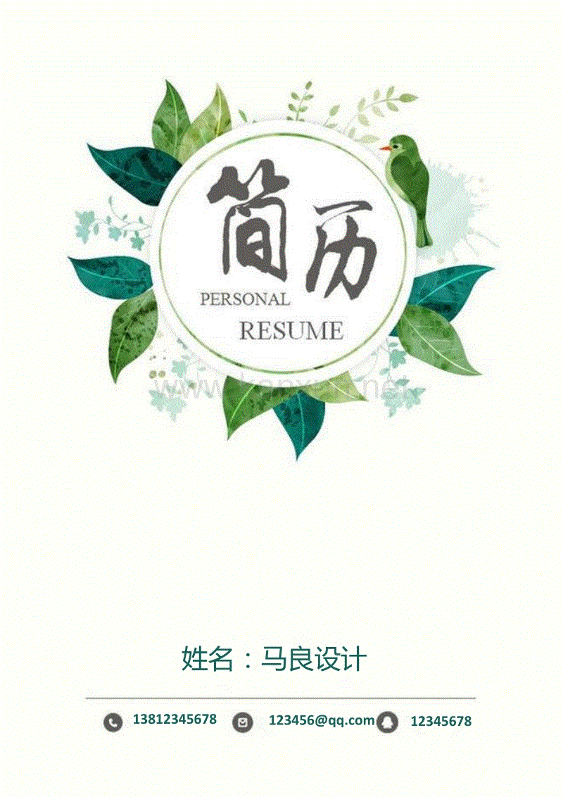 简历封面要放照片吗_简历封面要有个人信息吗_网上投简历需要加封面吗