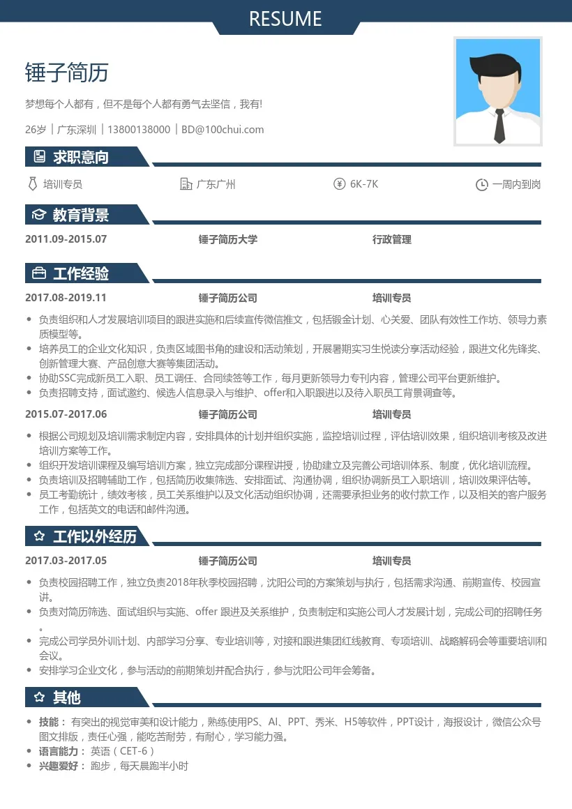 培训经历写在简历哪_培训简历经历写中专可以吗_简历中培训经历怎么写